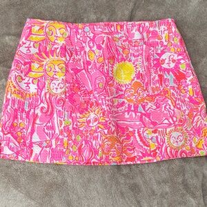 Lilly Pulitzer Pink Sun & Floral Printed Skort